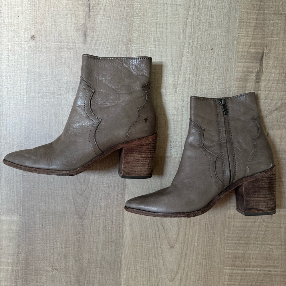 Frye Western Leather Booties